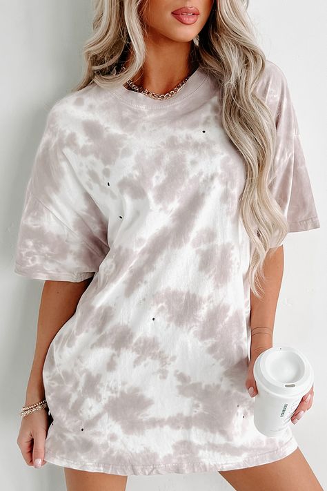 $4.9 White Tie-dye Round Neck Short Sleeve Top Wholesale Usa Party, Grey Tie Dye, Corsets And Bustiers, Grey Tie, Costume Intero, Tie Dye Shorts, Boyfriend T Shirt, Tie And Dye, White Tie