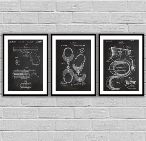 Police Poster, Police Art, Police Hat, Patent Art Prints, Police Officer Gifts, Patent Drawing, Patent Art, Big Boy Room