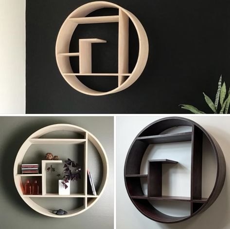 This handcrafted wall shelf is a piece of art, perfect for any room in your home or office. Sleek simple design makes a true statement. Following the Feng Shui principles everybody should add a circular design piece to their living space. Circular form adds a good flow of energy and positively effects peoples’ psyche. Circle Floating Shelves, Circular Floating Shelves, Zen Garden Wall, Large Circle Wall Shelf, Black Circle Shelves, Gold Round Wall Shelves, Feng Shui Principles, Custom Shelving, Garden Wall Decor