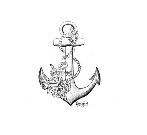 flora /anchor Cross Heart Tattoos, Anchor Flower Tattoo, Anchor Compass Tattoo, Anchor Tattoo Design, Anker Tattoo, Cross Tattoos For Women, Anchor Tattoos, Sun Tattoos, Anchor Tattoo