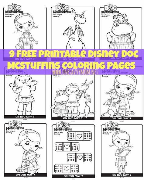 9 Free Disney Doc McStuffins Printable Coloring Pages Doc Mcstuffins Coloring Pages Free, Doc Mcstuffins Characters, Doc Mcstuffins Coloring Pages, Doc Mcstuffins Check Up List, Doc Mcstuffins Party Favors, Doctor Mcstuffins, Doc Mcs, Disney Doc Mcstuffins, Doc Mcstuffin