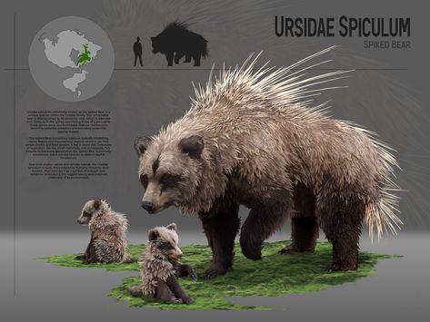 Scifi Animal Concept Art, Bear Creature Design, Sci Fi Animals, Hybrids Animals, Animal Concept Art, Bear Creature, Mega Fauna, Bear Monster, Alien Animals