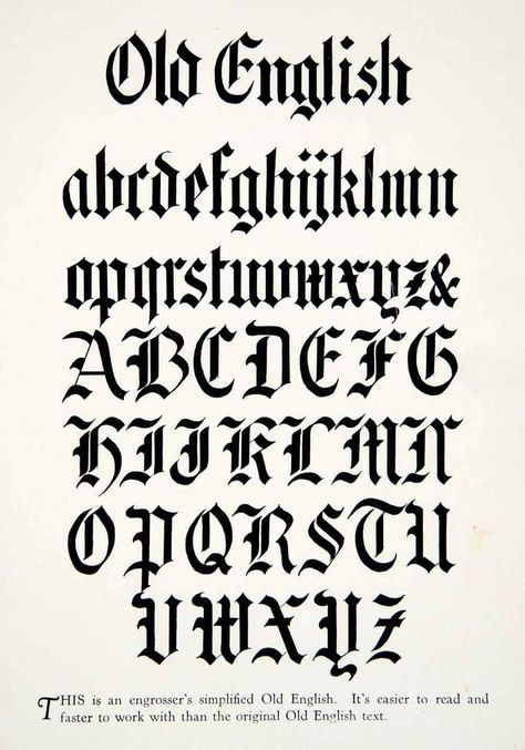 English Typography, Old English Alphabet, Victorian Fonts, Gothic Alphabet, Lettering Styles Alphabet, English Fonts, Graphic Design Style, Old English Font, Gothic Fonts