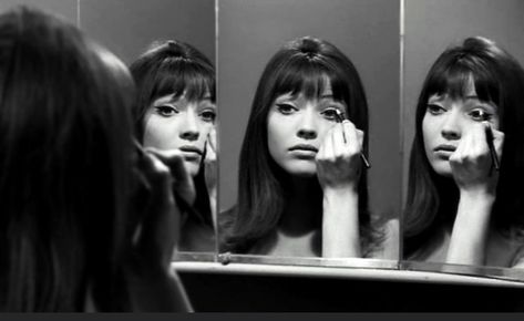 Feline Eyes, French New Wave, Baby Bangs, 60's Style, Anna Karina, Septième Art, French Cinema, French Films, Film Aesthetic