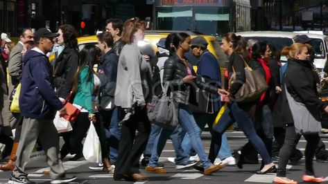 Crowd Walking, The Lumineers, Street Painting, Slow Motion, Art Stuff, Short Film, Stock Footage, Stock Video, York City