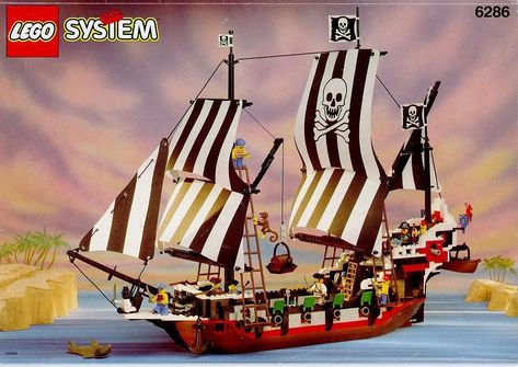 Old Lego Sets, Lego Pirate Ship, Pirate Lego, Black Mode, Best Lego Sets, Instructions Lego, Cool Pokemon Cards, Big Lego, Lego Building Instructions