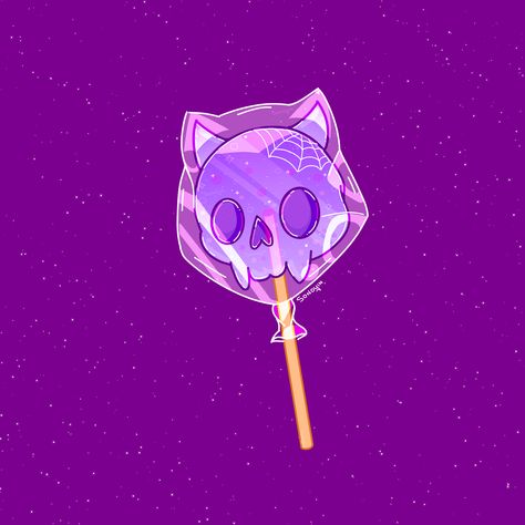 . . . Halloween is almost here! . .  . #purple #halloween #halloweenart #halloweenstickers #cute #cutestickers #purplestickers #purpleart #cat #catstickers #cats #catskull #candy #halloweencandy #art #artist #digitalart #sketch #drawing #october #spooky #spookystickers #ghosts #aesthetic #halloweencore #halloweenaesthetic #cuteiphonecases #walldecor #purpleaesthetic #love #explore #pin #pins #cutepins #artistsonpintrest #artpins #artpin Candy Drawing Aesthetic, Candy Aesthetic Lollipop, Candy Illustration Art, Halloween Candy Aesthetic, Skull Lollipop, Cat Lollipop, Mystical Items, Drawing October, Creepy Cats