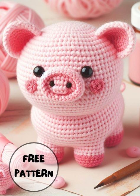 Crochet Pig Free Pattern, Pig Crochet Pattern Free Amigurumi, Pig Crochet Pattern Free, Crochet Pig Pattern Free, Crochet Pig Amigurumi, Cute Pig Crochet Pattern Free, Mini Pig Amigurumi Free Pattern, Beading Patterns Free Tutorials, Mini Crochet Pig Pattern