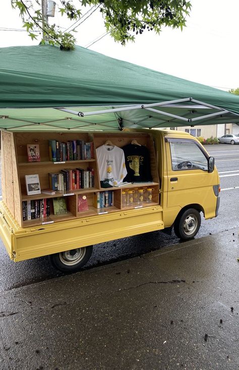 Book Truck, Kombi Food Truck, Caravan Home, Mobile Coffee Shop, Mobile Cart, Market Stands, Farm Business, Mobile Store, Flower Truck