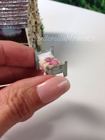 Micro Dollhouse, Dollhouse Cottage, Tiny Bed, Tiny Dollhouse, Cinderella Moments, Dollhouse Tutorials, Home Cottage, Mini Doll House, Dollhouse Toys