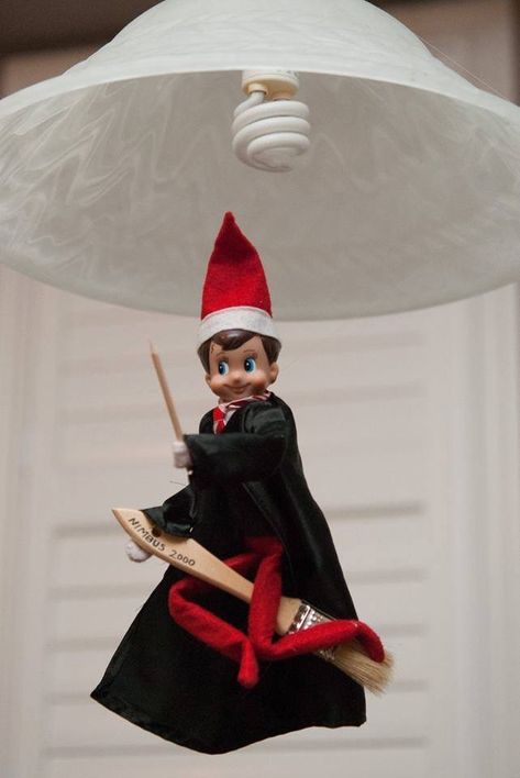 Harry Potter Elf, Elves At Play, Elf Ideas Easy, Harry Potter Harry, Awesome Elf On The Shelf Ideas, Elf Activities, Xmas Elf, Elf Antics, Elf Fun