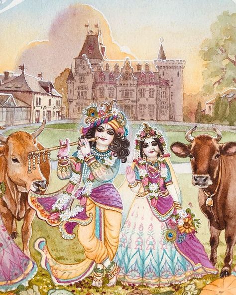 All posts • Instagram Radhe Gendron, Shri Hari, Sri Radha, Sanatan Dharma, Srila Prabhupada, Lord Photo, Colorful Oil Painting, Sri Sri, Vedic Art