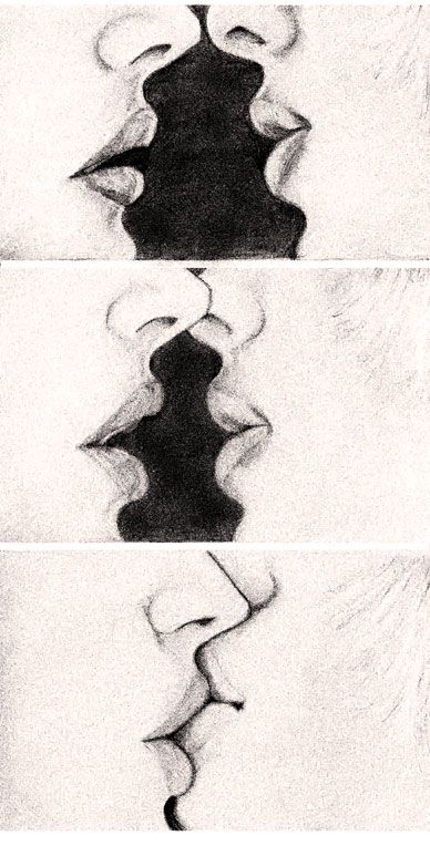 kiss Kissing Drawing, Art Amour, Kiss Art, 얼굴 드로잉, 얼굴 그리기, Couple Drawings, Love Drawings, Pencil Art, Art Drawings Sketches