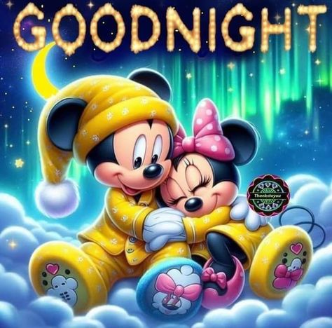 Beautiful Good Night Quotes, Mickey Mouse Images, Good Night Love Quotes, Happy Panda, Minnie Mouse Images, Good Night Funny, Good Morning Funny Pictures, Good Morning Sweetheart Quotes, Cute Good Night