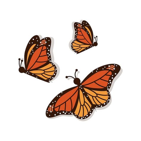 Beautiful orange monarch butterflies sid... | Premium Vector #Freepik #vector #monarch-butterfly #cute-butterfly #butterfly-cartoon #butterfly Cute Butterfly Cartoon, Staircase Mural, Butterfly Cartoon, Cartoon Orange, Cartoon Butterfly, Butterfly Butterfly, Monarch Butterflies, Orange Butterfly, Cute Butterfly