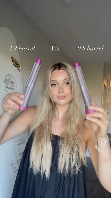 Kenzie Chavez • Maui Bridal Hairstylist on Instagram: "which side do you prefer?? 1.2 vs 0.8 @dysonhair air wrap ✨ prepped hair with @igkhair good behavior spray ✨ Also using @igkhair texture spray for extra added volume #behindthechair #imallaboutdahair #cosmoprof #beachwaves #beachhair #mauihawaii #mauibridal #imallaboutdahair #cosmoprofbeauty #dyson #hairtutorial #hairstyletutorial #hairstylistlife" Dyson Air Wrap Beach Waves, Air Wrap Hair Styles, Dyson Air Wrap Curls, Dyson Air Wrap Hairstyles, Shark Air Wrap, Dyson Air Wrap Tutorial, Should Length Hair Styles, Dyson Air Wrap, Air Wrap