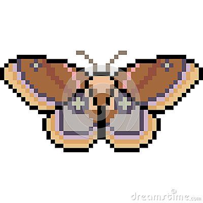 Luna Moth Perler Beads, Moth Perler Bead Patterns, Perler Bead Moth, Moth Perler Beads, Bug Pixel Art, Moth Pixel Art, Pearl Beads Pattern, Perler Art, Dragon Sketch