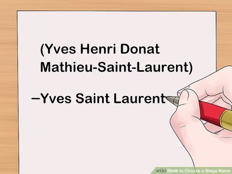 3 Ways to Choose a Stage Name - wikiHow Stage Name Ideas, Names Starting With A, Given Name, Name Ideas, Stage Name, An Artist, Economics, Too Much, How To Memorize Things