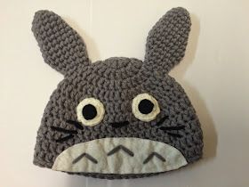 Drunk with Caffeine: Crochet Pattern | Totoro Beanie for Babies Totoro Beanie, Totoro Hat, Totoro Crochet, Geek Crochet, Crochet Totoro, Hantverk Diy, Crochet Slouchy Hat, Crochet Beanies, Hat Patterns Free