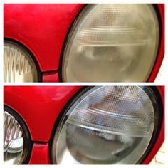 Does your car have dingy yellow headlights? No problem...here's a easy solution I just had to share! Just use a mosquito repella... Cleaning Headlights, Yellow Headlights, Cleaning Headlights On Car, Clean Headlights, Pastel Tips, How To Clean Clams, Foggy Headlights, Headlight Cleaner, Successful Tips