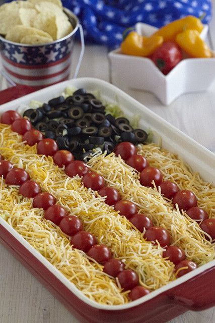 Pin on Dips Taco Dip 4th Of July, American Flag Appetizers, American Flag Layered Taco Dip, Taco Dip American Flag, American Flag Food Ideas, July 4th Dip Recipes, Summer Recipes To Feed A Crowd, Red White And Blue Taco Dip, Fourth Of July Taco Dip