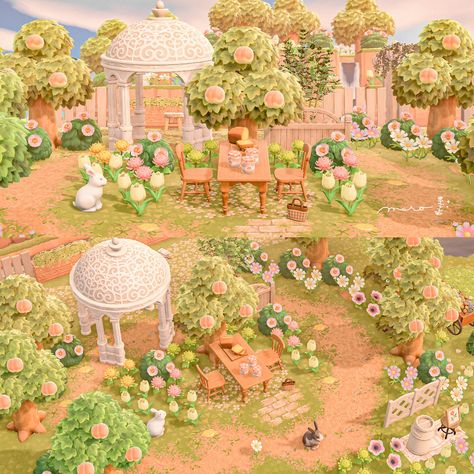 Garden Area Acnh, Acnh White Island Theme, Acnh White Cottagecore, Acnh Island Inspirations Cottagecore, Fairycore Nooks Cranny Acnh, Acnh Springcore Ideas, Acnh Springcore Island, Spring Acnh Codes, Grandma Core Animal Crossing