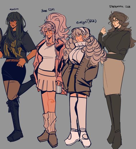 Women ocs augh n snuck in hansuke bc his old face bothered me lol #digitalart #digitalartist #ocs #originalcharacter #artfight #art #artwork #drawing #digitaldrawing #digital #oc #digitalpainting #digitalartwork Head Tilt Down Reference, Spoiled Brat Character Design, Girl Ocs Art, Standing With Hands In Pockets Reference, Con Artist Character, Mischievous Character Design, Korean Oc Art, Oc Au Ideas, Oc Design Ideas Inspiration