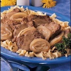 So-Tender Swiss Steak Sauerbraten Recipe, Mushroom Gravy Recipe, Swiss Steak, Round Steak, Steak And Mushrooms, Steak Recipe, Beef Short Ribs, Beef Ribs, Gravy Recipes