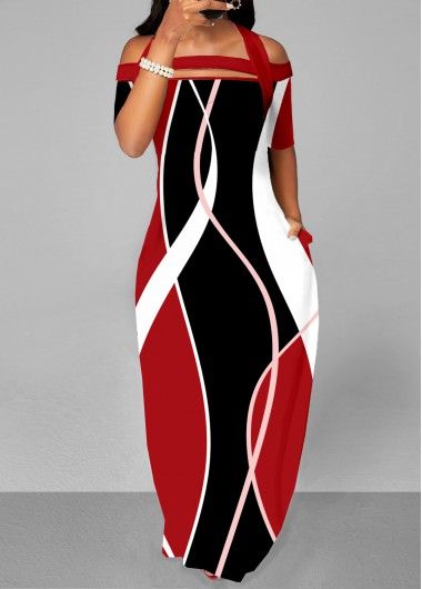 Maxi A22 Dresses | Elegant Dresses | Comfortable & Exquisite Dress Sale Online | ROTITA Asymmetrical Collar, Long Striped Dress, Latest Dress For Women, Fashion Dresses Online, Short Sleeve Maxi Dresses, Off Shoulder Fashion, Red Dress Maxi, Dresses Elegant, Straight Dress