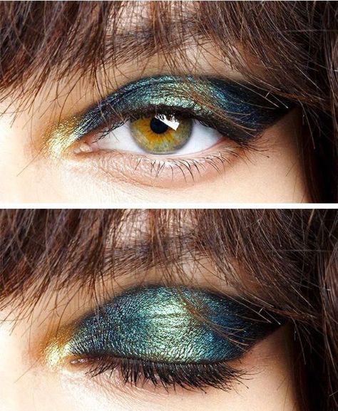 Iridescent Eye Makeup, Makeup Looks For Green Eyes, Flot Makeup, Make Up Inspiration, Smink Inspiration, Pat Mcgrath, Gorgeous Eyes, Blue Makeup, Makeup For Green Eyes