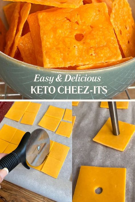 Crunchy Keto Cheez-Its made with just 2 ingredients! 🧀🥨 Dive into cheesy, guilt-free snacking heaven with this easy recipe. Perfectly low-carb and irresistibly delicious. Try it now! #KetoSnacks #LowCarbRecipes #EasyRecipes Keto Cheez Its, Crackers Homemade, Cheez Its, Low Carb Crackers, Crackers Recipe, Parmesan Crisps, Homemade Crackers, Keto Diet Food, Keto Diet Food List