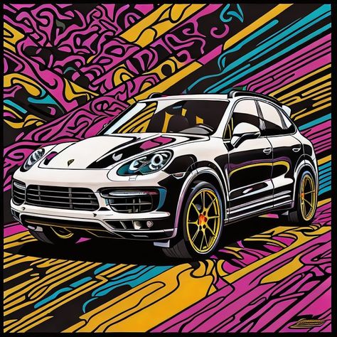 Porsche Cayenne, Cayenne, Shirt Design, Porsche, Online Business, Pop Art, Abstract Art, Tshirt Designs, Pen