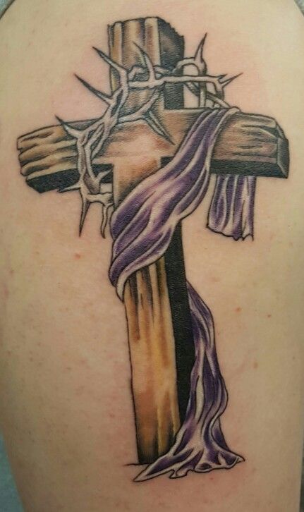 Old Rugged Cross Tattoo, Rugged Cross Tattoo, Drawings Of Crosses, Wooden Cross Tattoos, Hill Tattoo, Cruces Tattoo, Unique Cross Tattoos, Leg Sleeve Tattoos, Leg Tattoo Ideas