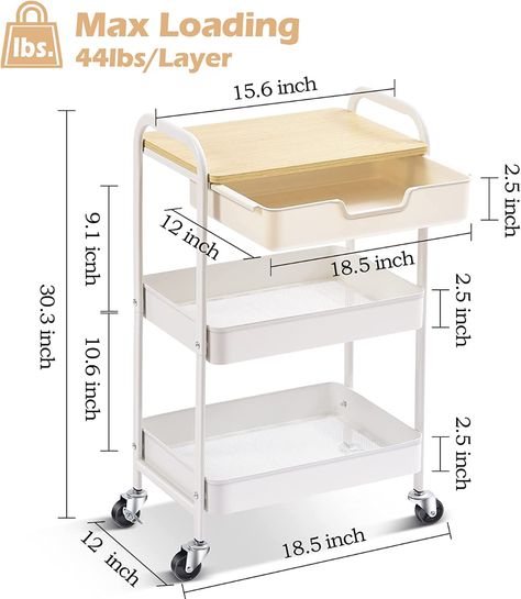 Makeup Cart Rolling, Medicine Cart, Office On Wheels, Rolling Cart With Drawers, Storage On Wheels, Office Cart, Trolley Kitchen, Table Top Storage, Desk Cart