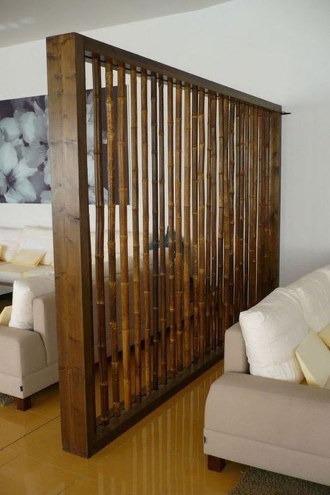 Top 45 Modern Partition Wall Ideas - Engineering Discoveries Modern Partition, Modern Partition Walls, Room Partition Wall, Partition Designs, Divider Ideas, Bamboo Room Divider, Living Room Divider, Diy Room Divider, Room Divider Walls