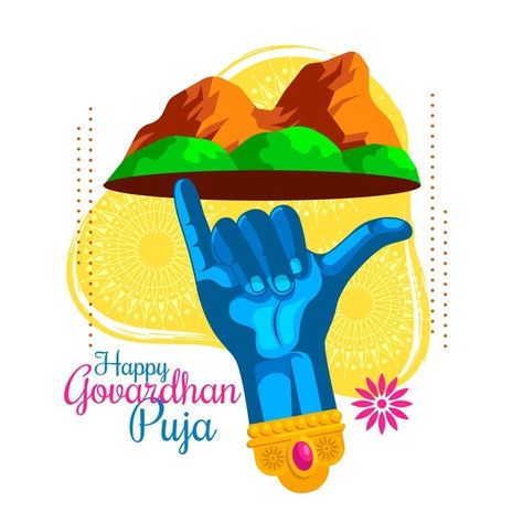 Flat design govardhan puja | Free Vector #Freepik #freevector #design #celebration #happy #festival Bhai Dooj Wishes, Happy Govardhan, Govardhan Puja, Diwali Holiday, Digital Banner, Festival Background, Baby Krishna, Business Banner, Krishna Janmashtami