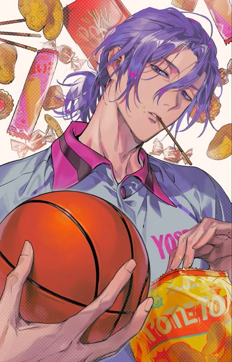 Atsushi Kuroko No Basket, Knb Fanart, Atsushi Murasakibara, Kuroko No Basket Characters, Murasakibara Atsushi, Slam Dunk Anime, Basketball Kuroko, Kuroko Basket, Kurokos Basketball