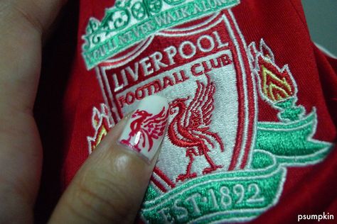 Liverpool Nail Art with Jersey 2 | Visit my nail blog at pol… | Flickr Liverpool Nails, Balayage Blonde Hair, Blonde Balayage Hair, Balayage Hair Color Ideas, Bob Hairstyles With Bangs, Balayage Blonde, Nail Blog, Bob Haircut With Bangs, Short Bob Haircuts