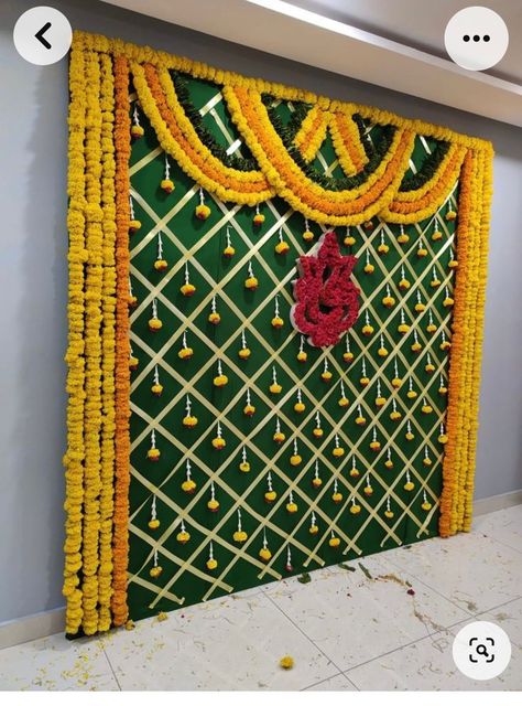 Pellikuturu Function Decoration Simple, Nalugu Backdrop, Nalugu Decoration Ideas At Home, Ganesh Mandapam Decoration Outdoor, Godhuma Rai Decoration, Decoration For Pellikuthuru Function, Nalugu Function, Pooja Decoration Backdrop, Nalugu Decoration Ideas