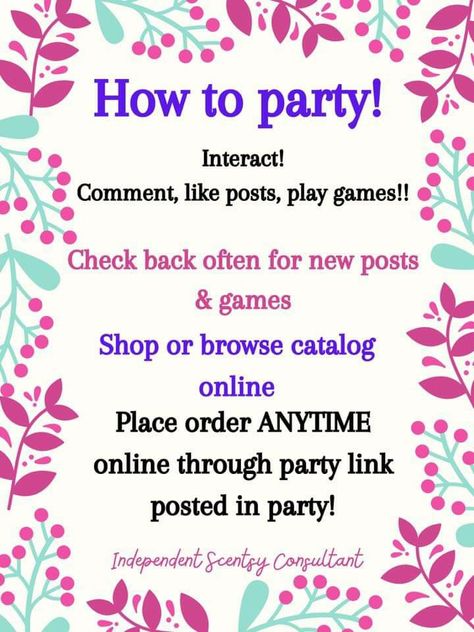 Scentsy Party Posts, Scentsy Launch Party, Scentsy Go, Scentsy Pods, Scentsy Facebook Party, Scentsy Facebook, Social Media 101, Scentsy Consultant Ideas, Scentsy Party