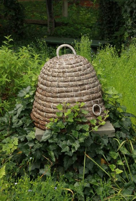 Bee Skeps, Bee Skep, Tiny Cottage, Fine Gardening, Bee Mine, Cottage In The Woods, Backyard Inspiration, Bees Knees, Save The Bees