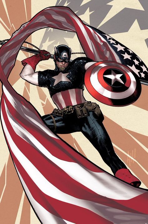 Captain America Pictures, Captain America Poster, Captain America 1, America Poster, Captain America Art, Adam Hughes, Captain America Comic, Arte Dc Comics, Marvel Captain America