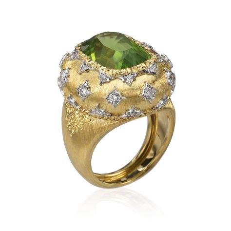 Buccellati - Rings - Cocktail Ring - High Jewelry Buccellati Rings, Buccellati Jewelry, Bracelet Apple Watch, Peridot Jewelry, Gold Cocktail Ring, Jewelry Post, White Gold Set, Dome Ring, Diamond Cocktail Rings