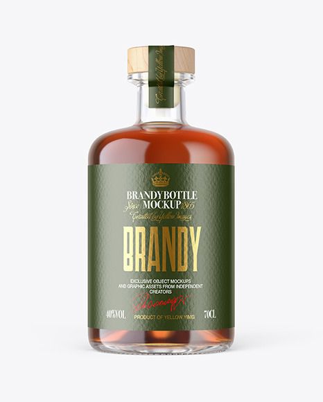 Brandy Bottle with Wooden Cap Mockup Cognac Bottle, Whiskey Packaging, Whiskey Bottles, Brandy Bottle, Cap Mockup, Rum Bottle, Packaging Display, Scotch Whiskey, Vintage Bottle