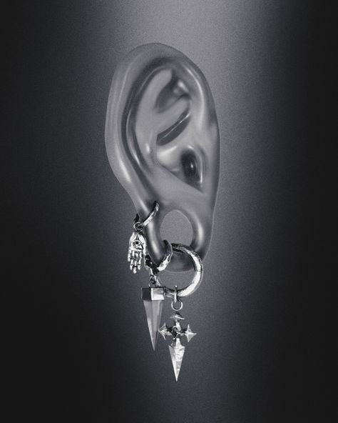 As though infused with eldritch energies, the Mercy Charm pierces the veil of reality as a conduit for alchemical might. A charm of a pointed gothic cross dagger - the symbol in our Ask & Embla engravable wordmark - with a black gem embedded at its centre. The Mercy Charm is reversible, featuring a cubic zirconia side and a gemless side, giving you the option to switch between either to suit your preference. Each charm comes a with a complimentary charm clasp for easy attachment to any base jewe Alchemy Jewelry, Lab Series, Gothic Cross, The Alchemist, Black Gems, Jewelry Charms, Pierce The Veil, Funky Jewelry, Online Jewelry Store