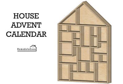 Diy Cardboard Advent Calendar, Cardboard Advent Calendar Diy, Wood Advent Calendar Diy, Diy Wood Advent Calendar, Diy Wooden Advent Calendar, Wooden Advent Calendar Ideas, Christmas Calendar Diy, Wooden House Advent Calendar, House Advent Calendar