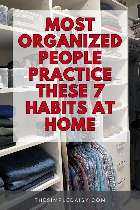 Organized closet Organizational Tips For Home, Storage Hacks Diy, Happy Homemaking, Organizational Tips, Cleaning Motivation, Family Organizer, Organizing Systems, Home Organisation, Organizing Tips