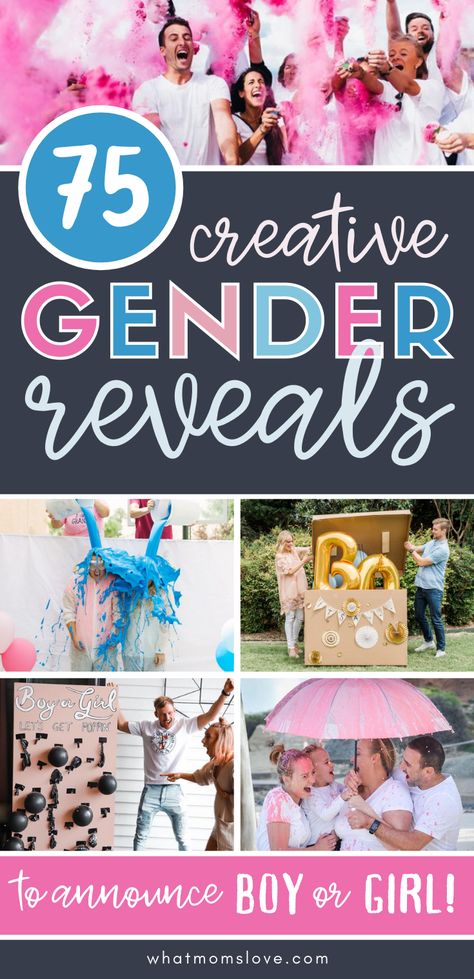 Unique Gender Reveal Ideas | These cute ways to find out baby's gender are fun for a party or simple family gathering #genderreveal Gender Reveal When Parents Know, Gender Reveal Ideas To Reveal, How To Do A Gender Reveal, Gender Reveal By Sibling, Gender Reveal Ideas For Revealing, Announcing Gender To Family, Ways To Do Gender Reveal, Gender Reveal Ways To Reveal, Gender Reveal Family Ideas