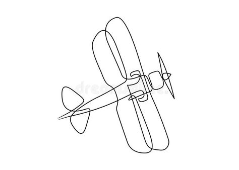 Plane Line Drawing, Biplane Tattoo, Jet Tattoo, Jet Drawing, Nan Tattoo, Airplane Tattoo, Plane Drawing, Plane Tattoo, Sky Illustration