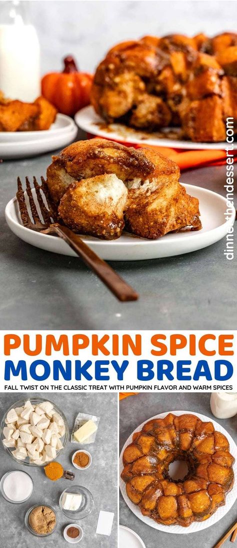 Pumpkin Spice Monkey Bread is the ultimate autumn treat, flavored with pumpkin puree, pumpkin pie spice, and brown sugar. Pumpkin Monkey Bread Recipe, Pumpkin Spice Monkey Bread, Rosemary Jelly, Mini Monkey Bread, 2023 Meals, Pumpkin Monkey Bread, Monkey Breads, Puree Pumpkin, Cinnamon Roll Monkey Bread